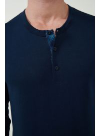 Ανδρική πυτζάμα Vamp - Μπλε - Καρό print - Cotton - Regular Fit