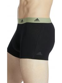 Ανδρικό boxer Adidas - Μαύρο - Χακί λάστιχο - 3 pack - Regular Fit - Cotton