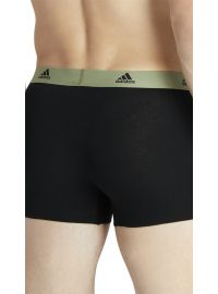 Ανδρικό boxer Adidas - Μαύρο - Χακί λάστιχο - 3 pack - Regular Fit - Cotton