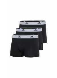 Ανδρικό boxer Adidas - Μαύρο - Λευκό λάστιχο - 3 pack - Regular Fit - Cotton