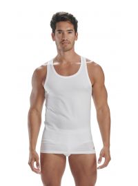 Ανδρικό φανελάκι Adidas -Λευκό - Αμάνικο - 2 pack - Regular Fit - Cotton