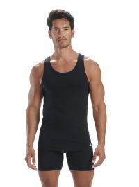 Ανδρικό φανελάκι Adidas -Μαύρο - Αμάνικο - 2 pack - Regular Fit - Cotton