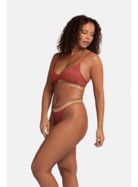 Dorina Γυναικείο String VERA - 1+1 ΔΩΡΟ - Μαύρο & Κοραλί - 2 Pack - Polyamide - Regular Fit