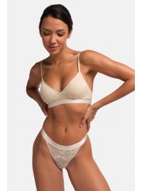 Dorina Γυναικείο String VERA - 1+1 ΔΩΡΟ - Μπεζ & Πράσινο - 2 Pack - Polyamide - Regular Fit