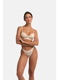 Dorina Γυναικείο String VERA - 1+1 ΔΩΡΟ - Μπεζ & Πράσινο - 2 Pack - Polyamide - Regular Fit