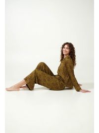 Γυναικεία Πυτζάμα Vamp - Σεμιζιέ - Φλοράλ - Παντελόνι  7/8  - Regular Fit - Viscose