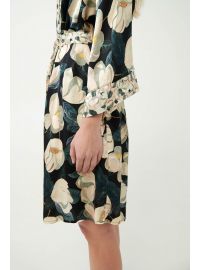 Γυναικεία Ρόμπα Vamp - Σταυρωτή  με ζώνη - Φλοράλ - Regular Fit - Viscose Satin