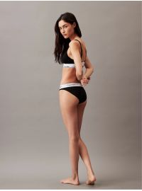 Γυναικείο Μπουστάκι Calvin Klein - Μαύρο - Λευκό Λάστιχο - Cotton - Regular Fit