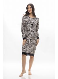 Γυναικείο νυχτικό Galaxy - Animal print - Midi - Regular Fit - Cotton