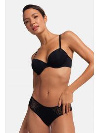 Γυναικείο Σουτιέν LORENA Dorina - Μαύρο δαντέλα & Κοραλί - 1+1 ΔΩΡΟ - Cup C D - Polyamide - Regular Fit