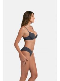 Γυναικείο Σουτιέν Push Up Dorina - Γαλάζιο δαντέλα & Γκρι - 1+1 ΔΩΡΟ - Cup B - Polyester - Regular Fit