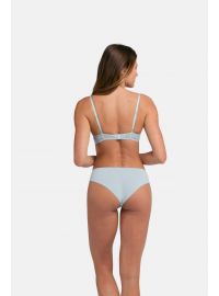 Γυναικείο Σουτιέν Push Up Dorina - Γαλάζιο δαντέλα & Γκρι - 1+1 ΔΩΡΟ - Cup B - Polyester - Regular Fit