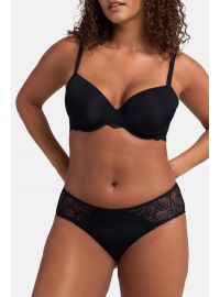 Σουτιέν 3/4 Dorina LORENA - Μαύρο & Κοραλί - 1+1 ΔΩΡΟ - Cup E D - Polyamide - Regular Fit