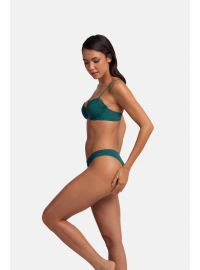 Σουτιέν Balconette Dorina SUNNIVA- Πράσινο με δαντέλα + Μπεζ - 1+1 ΔΩΡΟ - Cup C D -Polyamide - Regular Fit
