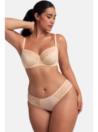 Σουτιέν Dorina ALMA - Μαύρο -  Μπεζ - Χωρίς Ενίσχυση - 1+1 ΔΩΡΟ - Polyamide - Regular Fit - Cup E - F