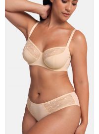 Σουτιέν Dorina ALMA - Μαύρο -  Μπεζ - Χωρίς Ενίσχυση - 1+1 ΔΩΡΟ - Polyamide - Regular Fit - Cup E - F