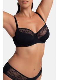 Σουτιέν Dorina ALMA - Μαύρο -  Μπεζ - Χωρίς Ενίσχυση - 1+1 ΔΩΡΟ - Polyamide - Regular Fit - Cup E - F