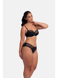 Σουτιέν Dorina ALMA - Μαύρο -  Μπεζ - Χωρίς Ενίσχυση - 1+1 ΔΩΡΟ - Polyamide - Regular Fit - Cup E - F