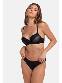 Σουτιέν Dorina BRINLEY - Μαύρο Push Up - Δαντέλα - Cup B - Polyamide - Regular Fit