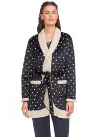 Γυναικεία ρόμπα Vamp - Fleece - Μπλε - Πουά - Polyester