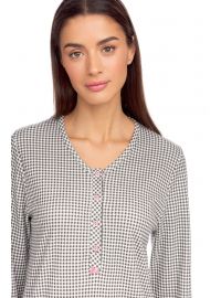 Γυναικεία Πυτζάμα Vamp - Γκρι - Καρό - Cotton