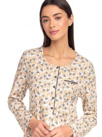 Γυναικείο νυχτικό Vamp - Γκρι - Σχέδιο - Cotton