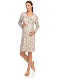 Γυναικείο νυχτικό Vamp - Γκρι - Σχέδιο - Cotton