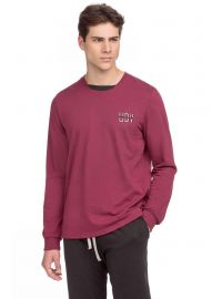 Ανδρική φόρμα σπιτιού Vamp - Κόκκινη -  Homewear Set - Cotton