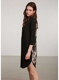 Γυναικείο Νυχτικό  Penye Mood  - Εμπριμέ - Μαύρο