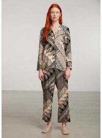 Γυναικεία πυτζάμα Penye Mood  - Εμπριμέ - Μπεζ αποχρώσεις