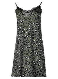 Σετ Γυναικεία Ρόμπα - Νυχτικο Pink Label - Μαύρη Ρόμπα - Πράσινο Νυχτικο Animal Print - 2τμχ