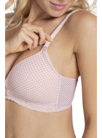 Σουτιέν Dorina Juno - Ροζ - Πουά με δαντέλα - Cup C D