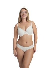 Σουτιέν Dorina Lila - 1+1 ΔΩΡΟ - Γκρι & Ιβουάρ - Cotton -  Μεγάλα μεγέθη - Cup D E