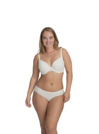 Σουτιέν Dorina Lila - 1+1 ΔΩΡΟ - Γκρι & Ιβουάρ - Cotton -  Μεγάλα μεγέθη - Cup D E