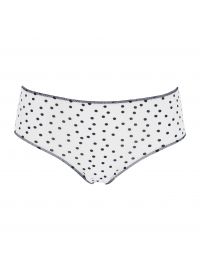 Γυναικείο Slip Midi Κανονικό Cotonella - Λευκό/Σιέλ/Μπορντώ - Πουά - Οικολογικό βαμβάκι - 3 Τεμάχια