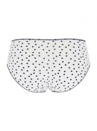 Γυναικείο Slip Midi Κανονικό Cotonella - Λευκό/Σιέλ/Μπορντώ - Πουά - Οικολογικό βαμβάκι - 3 Τεμάχια