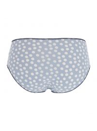 Γυναικείο Slip Midi Κανονικό Cotonella - Λευκό/Σιέλ/Μπορντώ - Πουά - Οικολογικό βαμβάκι - 3 Τεμάχια