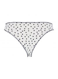 Γυναικείο Slip Brazil Cotonella - Λευκό/Σιέλ/Μπορντώ Πουά - Οικολογικό βαμβάκι - 3 Τεμάχια