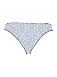 Γυναικείο Slip Brazil Cotonella - Λευκό/Σιέλ/Μπορντώ Πουά - Οικολογικό βαμβάκι - 3 Τεμάχια