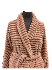 Γυναικεία Ρόμπα Pink Label - Fleece - Σάπιο Μήλο - Μακρύ Μανίκι