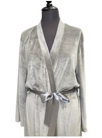 Γυναικεία Ρόμπα Pink Label - Γκρι - Μακρύ Μανίκι