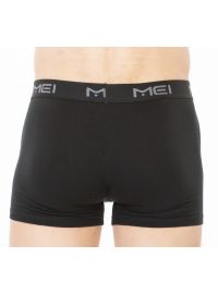 Ανδρικό boxer MEI - Μαύρο Cotton - Φαρδύ εξωτερικό λάστιχο