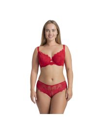 Γυναικείο Hipster Slip Dorina Ward - Κόκκινο - Δαντέλα
