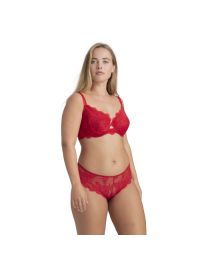 Γυναικείο Hipster Slip Dorina Ward - Κόκκινο - Δαντέλα