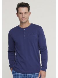 Ανδρική πυτζάμα Noidinotte - Μπλε - Καρό παντελόνι - Regular Fit - Cotton