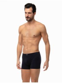 Ανδρικό Boxer Minerva Sporties - Μαύρο - Φαρδύ Λάστιχο - Regular Fit - Cotton