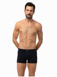 Ανδρικό Boxer Minerva Sporties - Μαύρο - Φαρδύ Λάστιχο - Regular Fit - Cotton