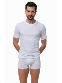 Ανδρικό φανελάκι Minerva Sporties - Λευκό - Κοντομάνικο - 2 Pack - Regular Fit - Cotton