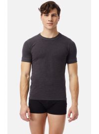 Ανδρικό φανελάκι Minerva Sporties - Μαύρο - Γκρι - Κοντομάνικο - 2 Pack - Regular Fit - CottonΑνδρικό φανελάκι Minerva Sporties - Μαύρο - Γκρι - Κοντομάνικο - 2 Pack - Regular Fit - Cotton