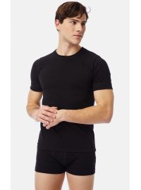 Ανδρικό φανελάκι Minerva Sporties - Μαύρο - Γκρι - Κοντομάνικο - 2 Pack - Regular Fit - Cotton